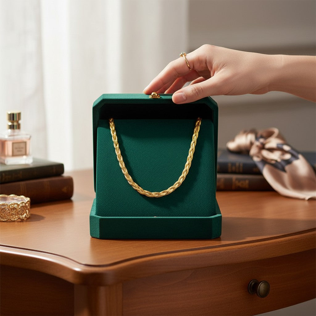 Geflochtene Halskette aus Edelstahl 316L