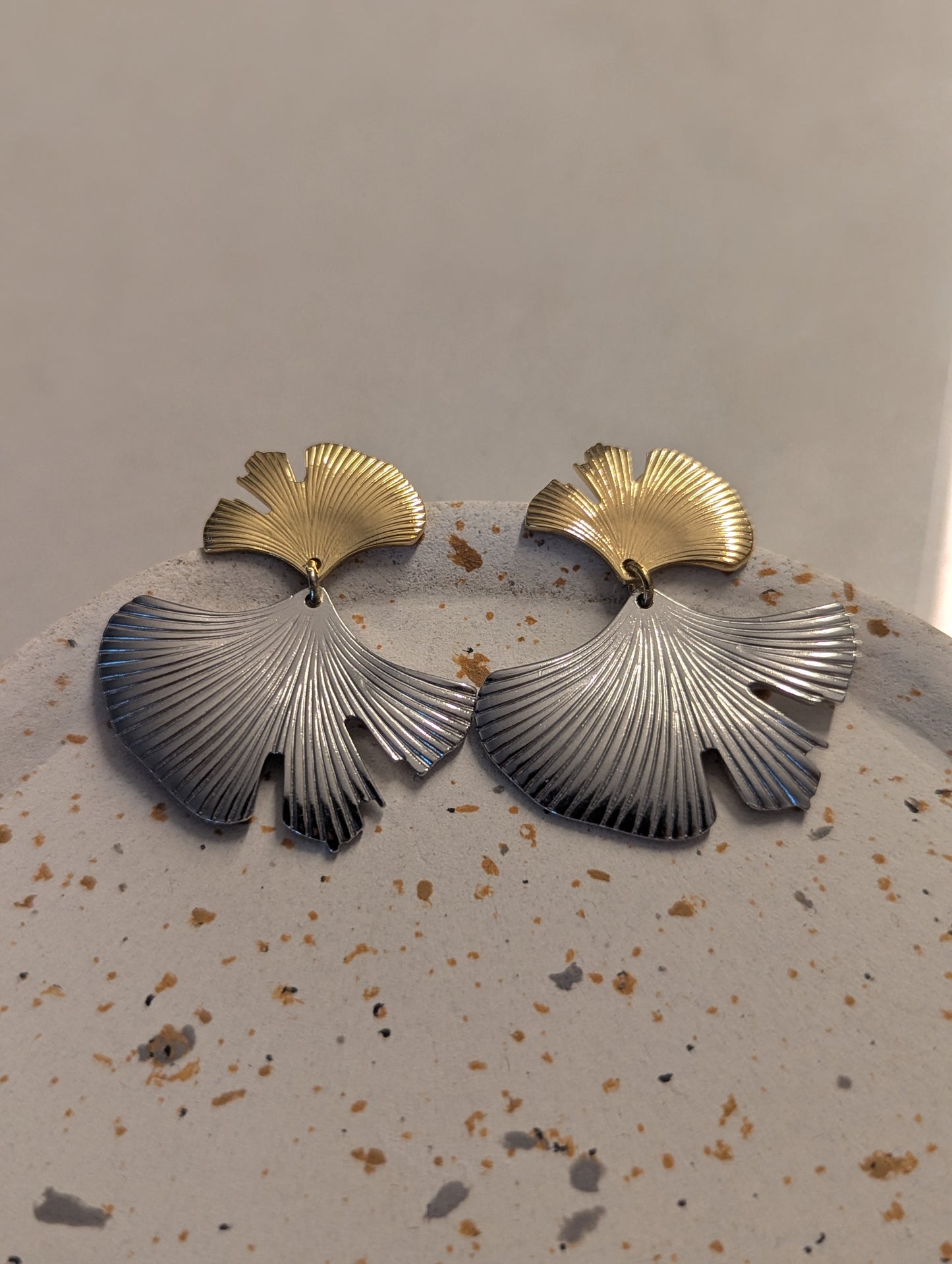 ✨ Edelstahl 316L Statement-Ohrringe – Ginkgo-Blatt Design ✨