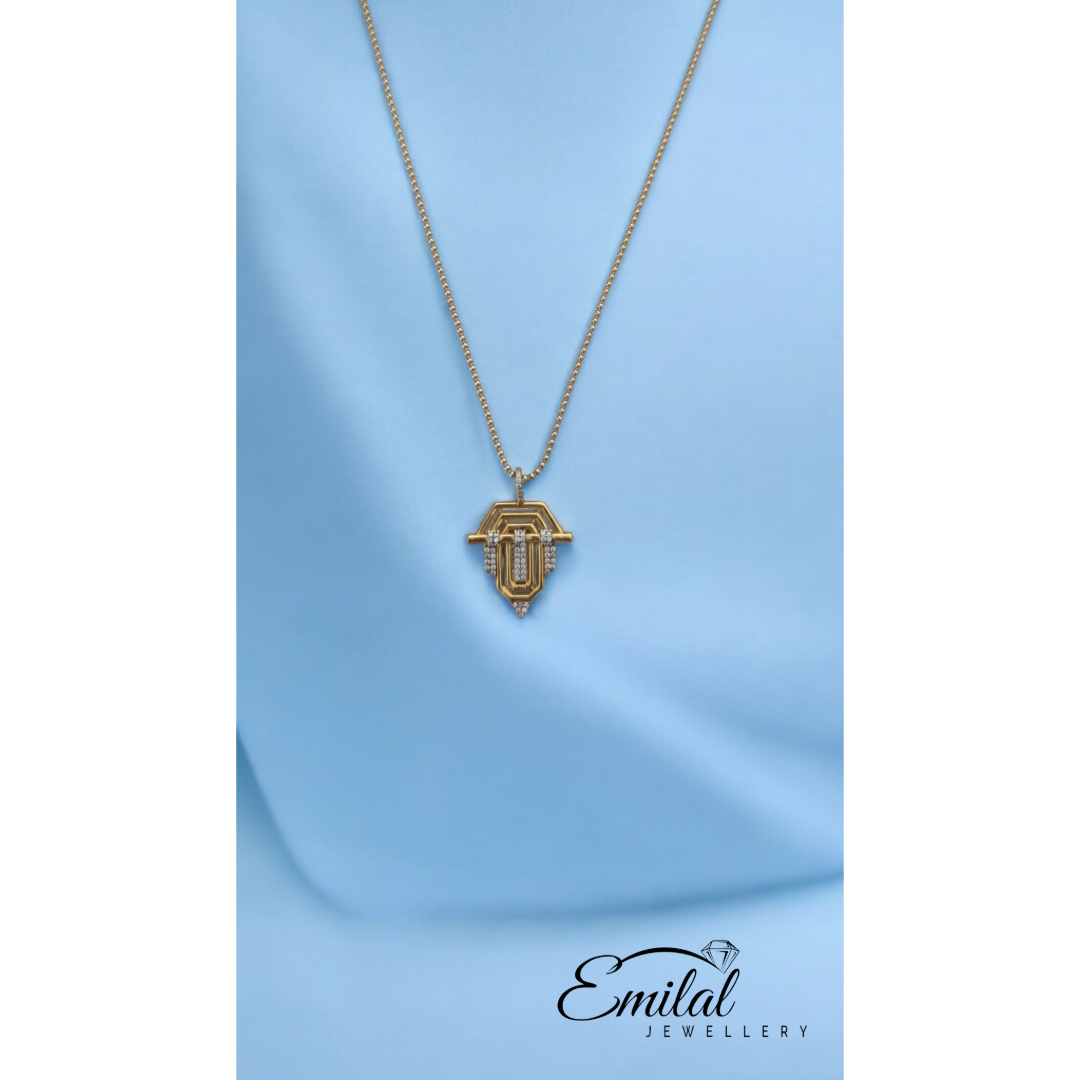 Moderne Halskette aus 925er Silber – Zeitlose Eleganz trifft auf geometrisches Design ✨