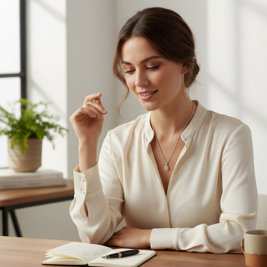 Edelstahlkette mit tropfenförmigem Anhänger in Gold oder Silber