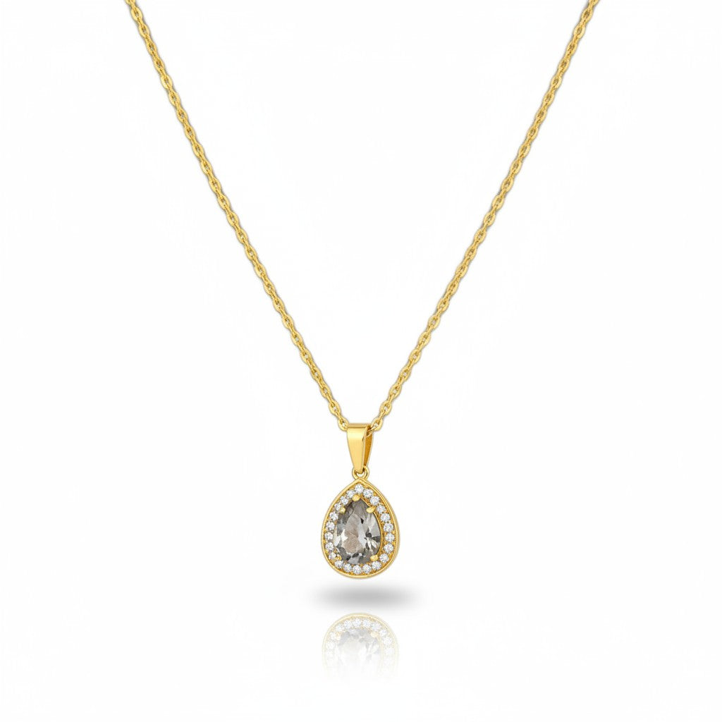 ✨ Ciondolo a forma di lacrima con zirconi cubici 💎