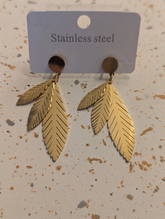 ✨ Edelstahl 316L Feder-Ohrringe – Eleganz aus der Natur ✨