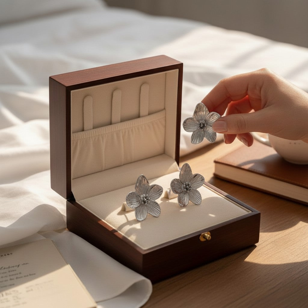 Edelstahl 316L Blumen-Ohrringe – Gold oder Silber