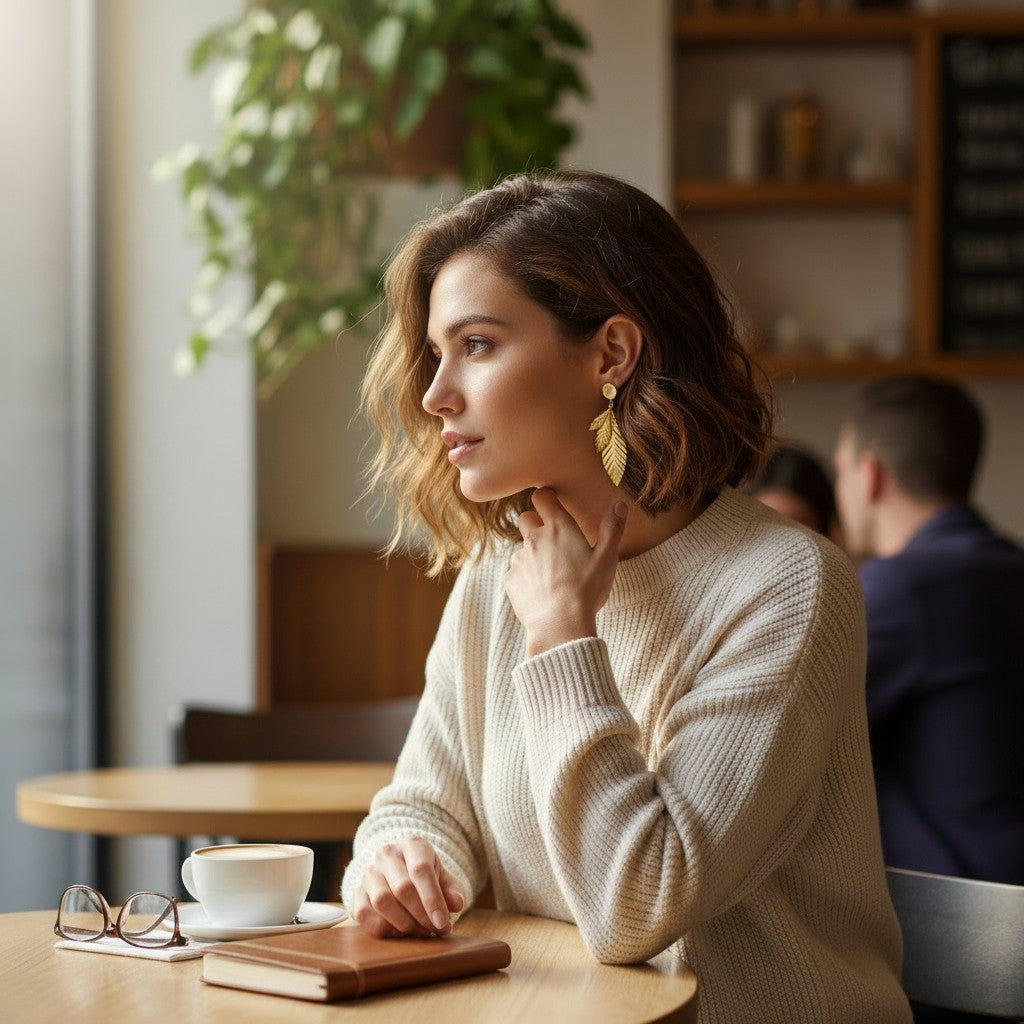 Edelstahl 316L Feder-Ohrringe – Eleganz aus der Natur