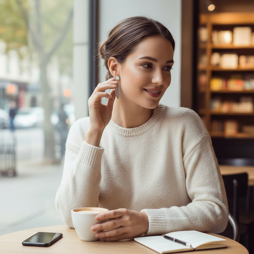 Edelstahl 316L Feder-Ohrringe – Eleganz aus der Natur