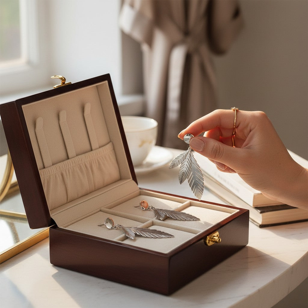 Edelstahl 316L Feder-Ohrringe – Eleganz aus der Natur