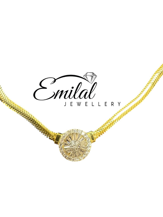 🌟 Elegante Halskette aus 925er Silber mit Strahlendem Anhänger 🌟