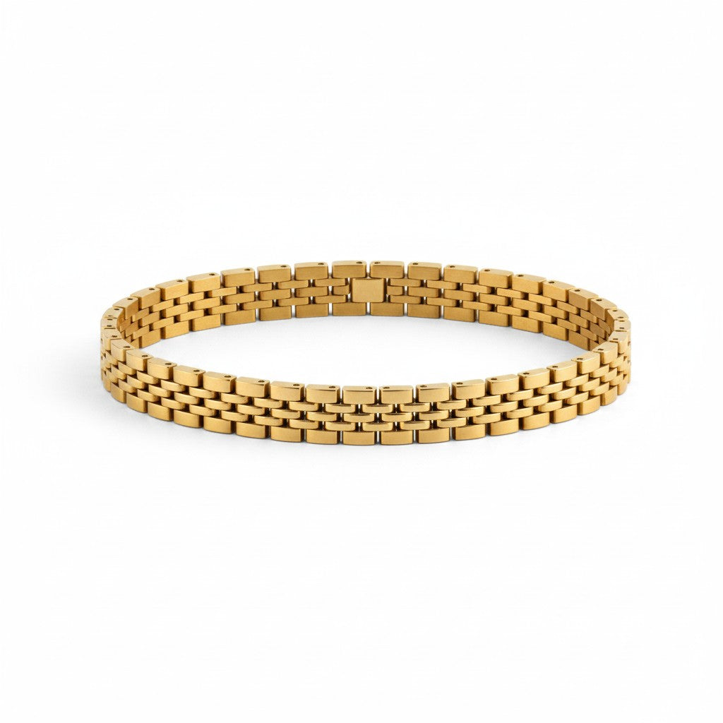 Geflochtenes Edelstahlarmband in Gold und Multicolor – Elegantes & luxuriöses Design